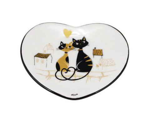 piattino gatto,decorazione con gatti da appendere,saucer cat decoration to hang with cats