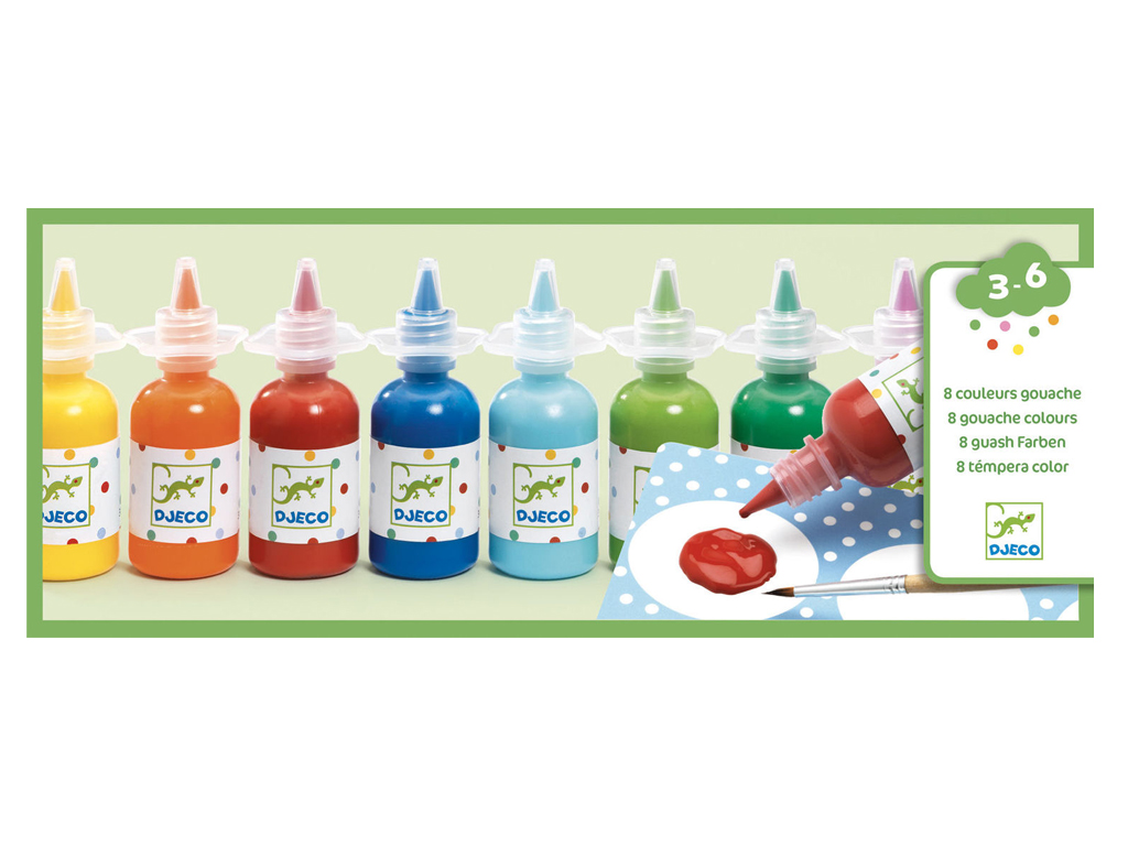 Colore a Tempera per Bambini Giodicolor 500 ml. Set 6 Colori GIODICART -  0551.CONF6